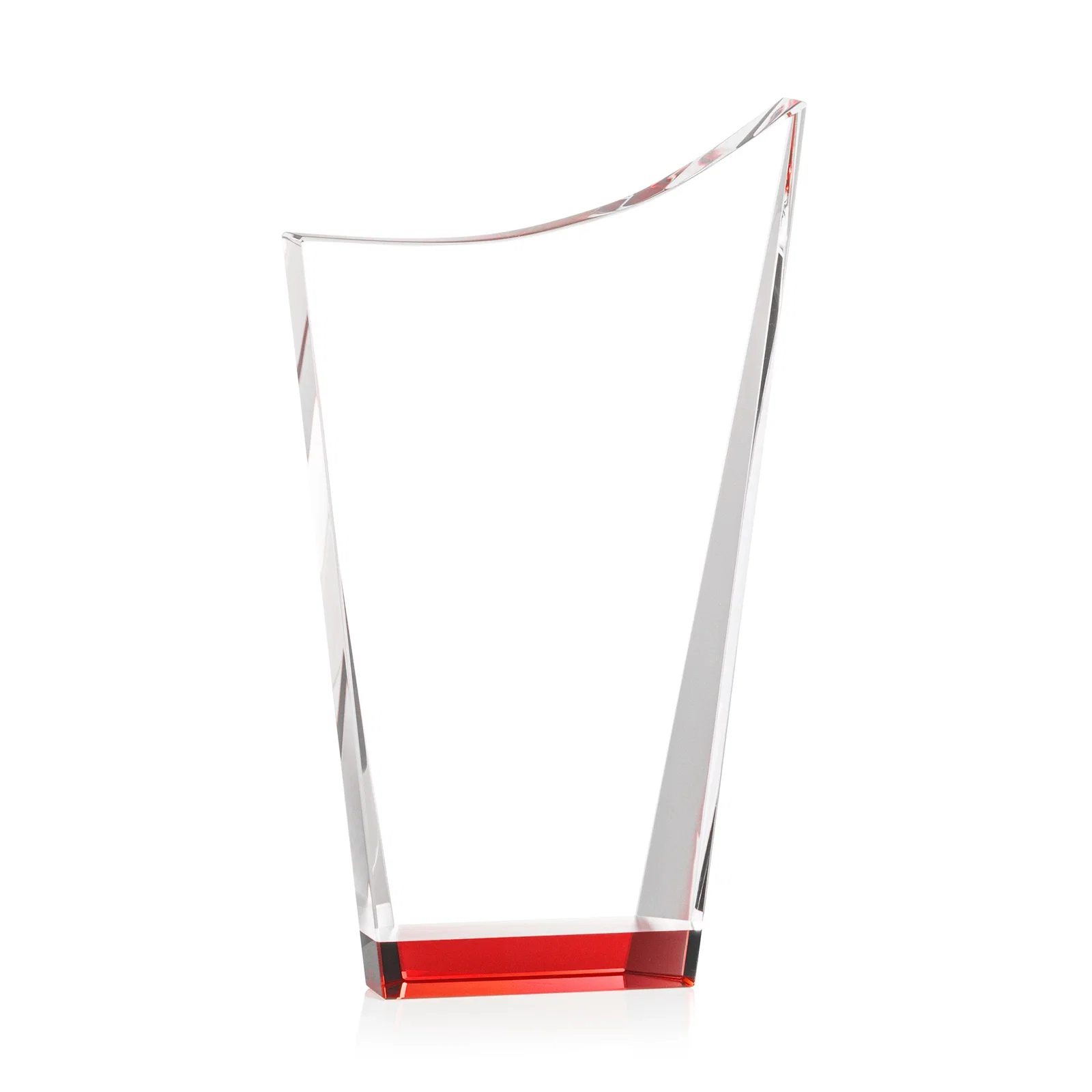 Custom printed Optical Crystal Award with a Glowing Color Strip Base, awards for donor appreciation