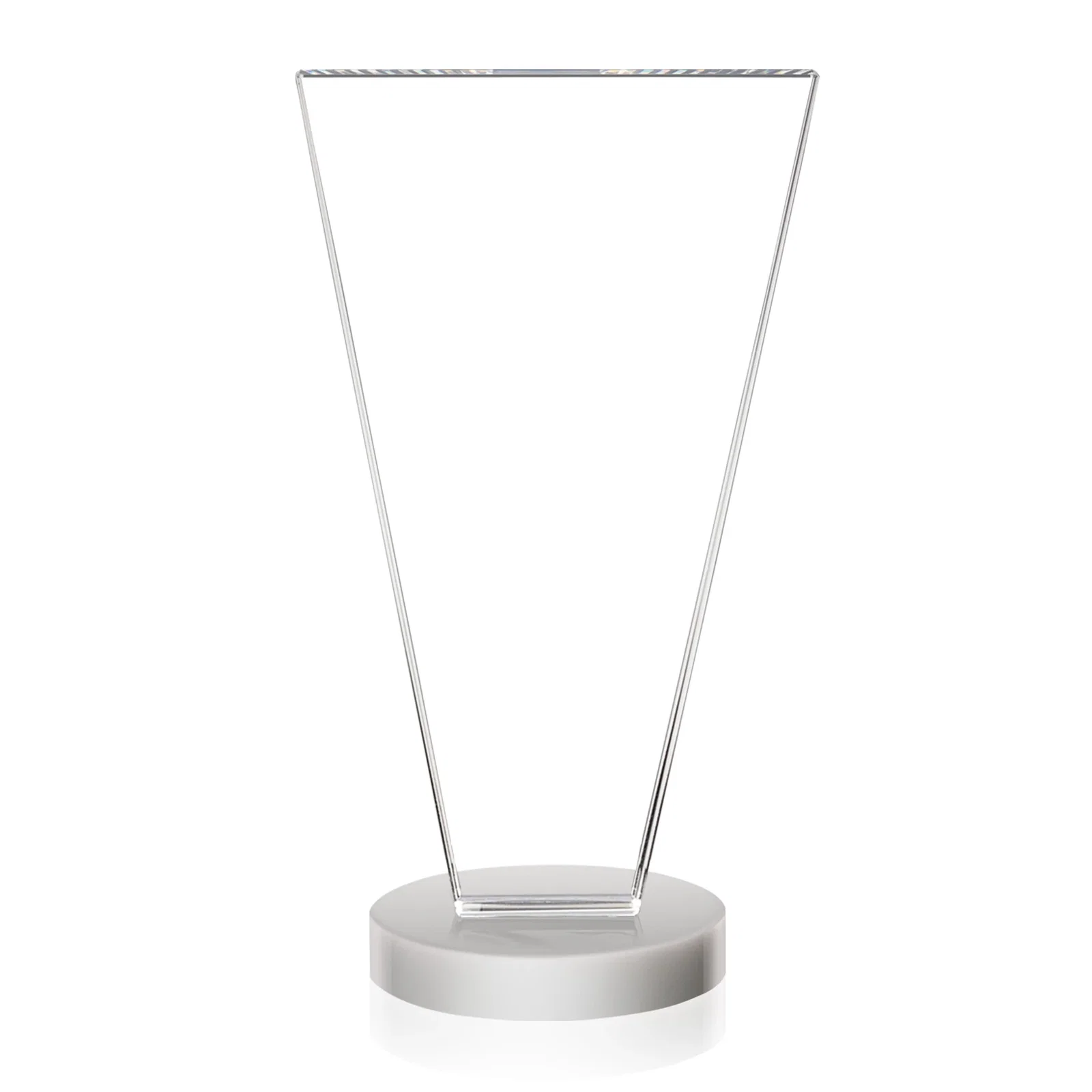 Customized Optical Crystal Award with Bottom-Tapered Beveled Edges, awards for safety achievement programs