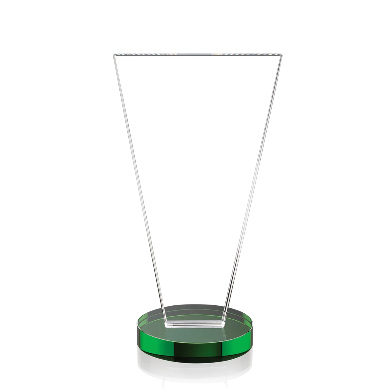 Customized Optical Crystal Award with Bottom-Tapered Beveled Edges, awards for volunteer appreciation