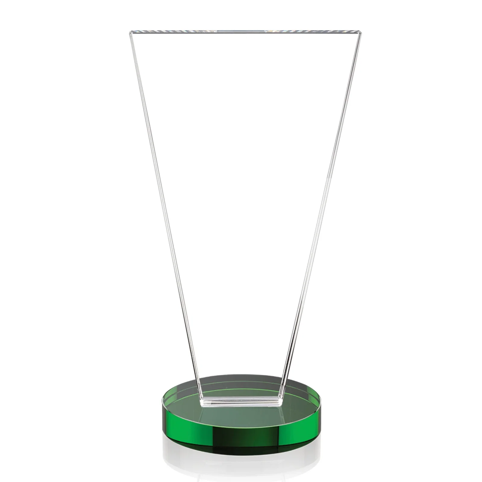 Customized Optical Crystal Award with Bottom-Tapered Beveled Edges, awards for company anniversary events