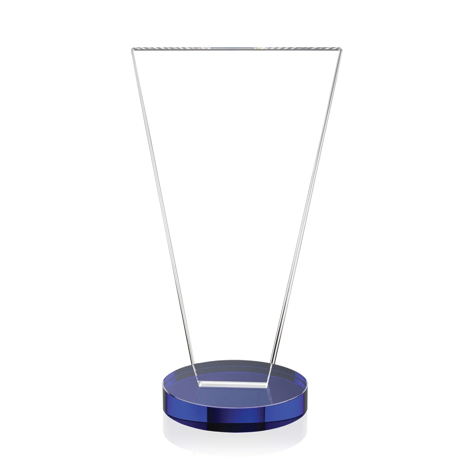 Custom engraved Optical Crystal Award with Bottom-Tapered Beveled Edges, awards for corporate award ceremonies