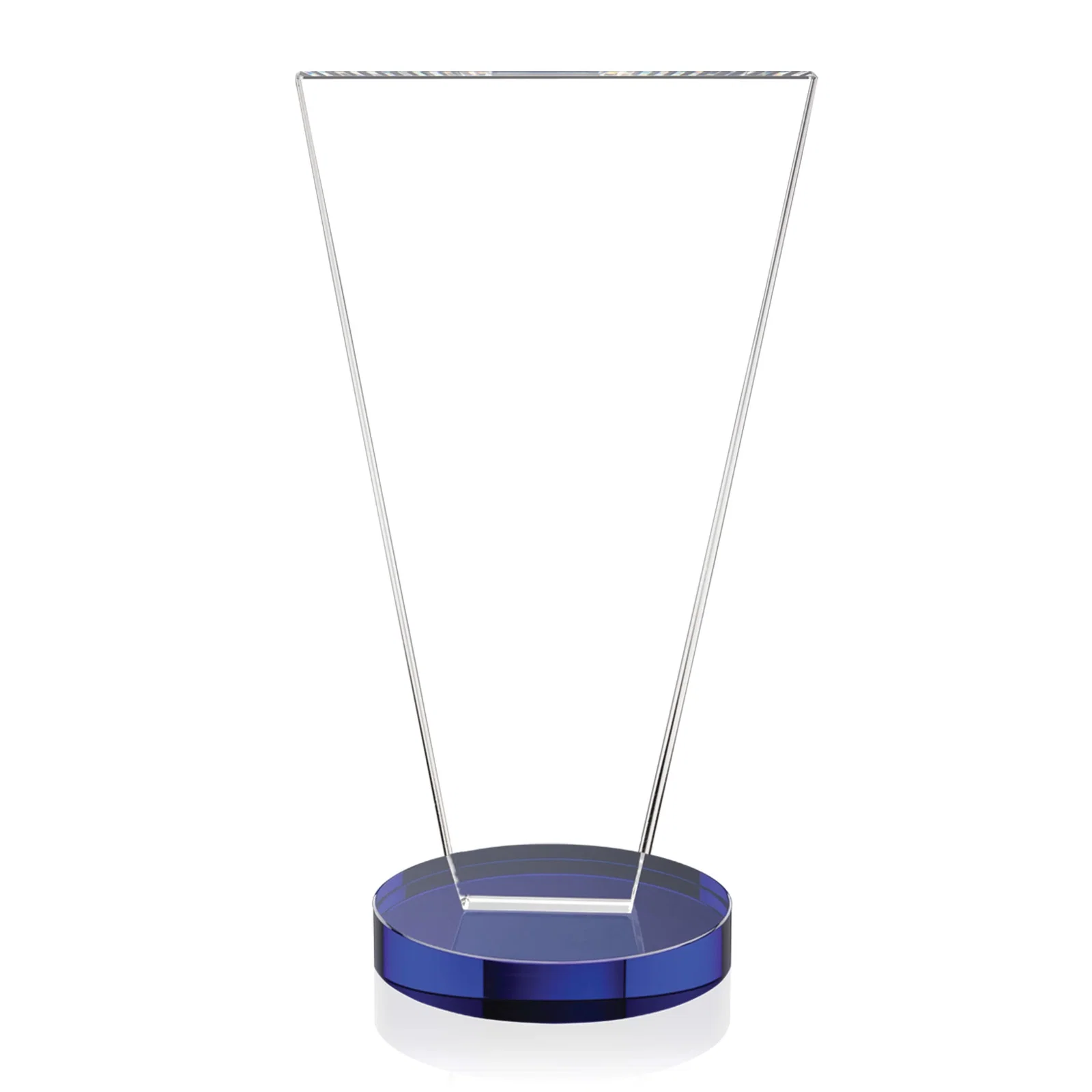 Custom engraved Optical Crystal Award with Bottom-Tapered Beveled Edges, awards for service anniversary gifts