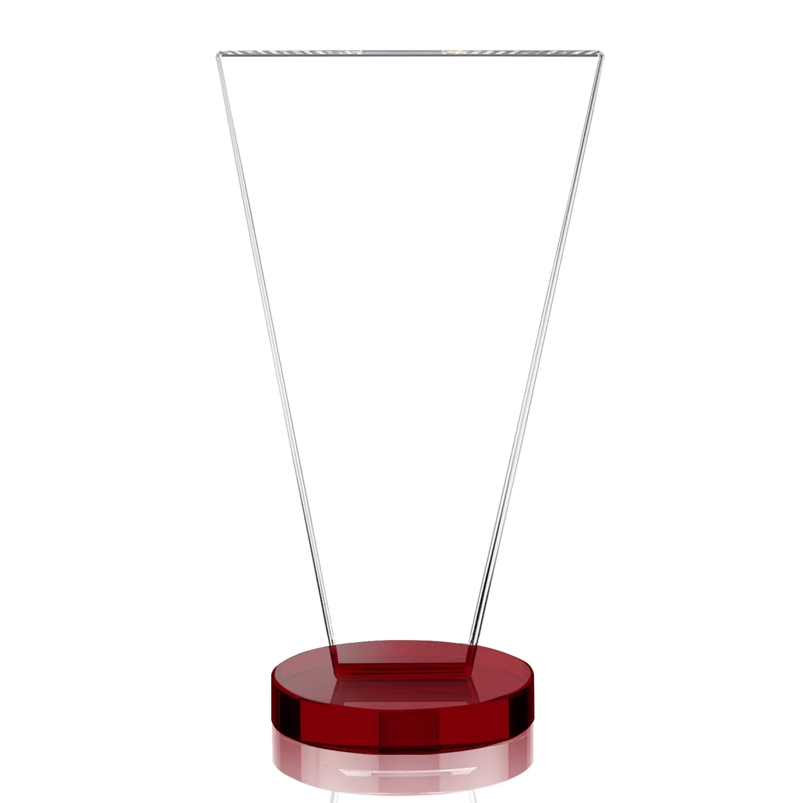 Custom Optical Crystal Award with Bottom-Tapered Beveled Edges, awards, with your logo for service anniversary gifts