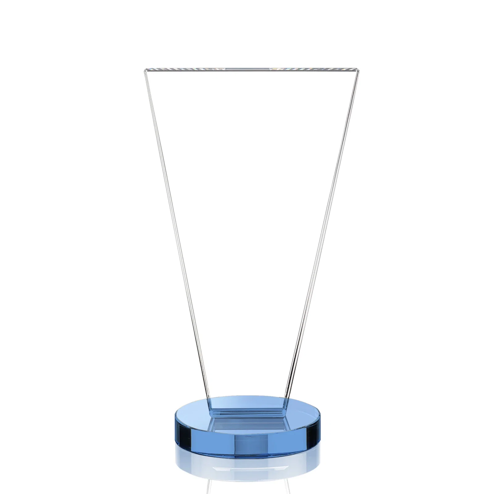 Custom Optical Crystal Award with Bottom-Tapered Beveled Edges, awards, with your logo for sales achievement awards