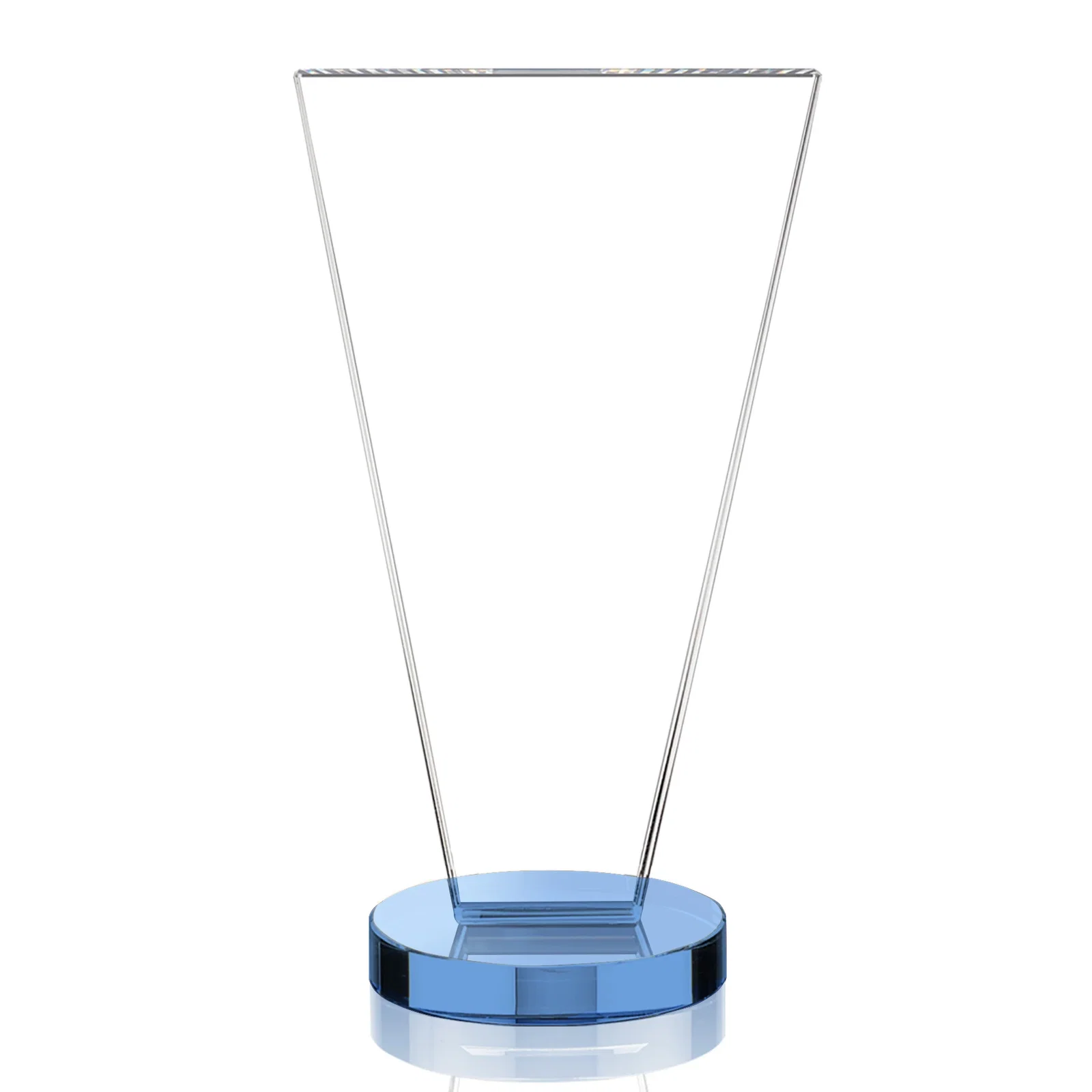 Custom Optical Crystal Award with Bottom-Tapered Beveled Edges, awards, with your logo for team milestone celebrations