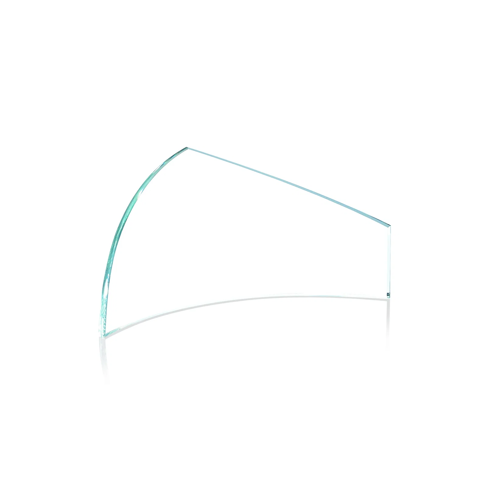 Custom Starfire Crystal Award With a Curved End and a Slanted End, awards for team milestone celebrations