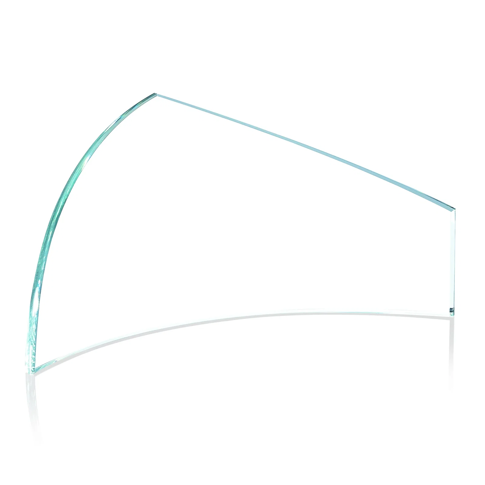 Custom Starfire Crystal Award With a Curved End and a Slanted End, awards for graduation ceremonies