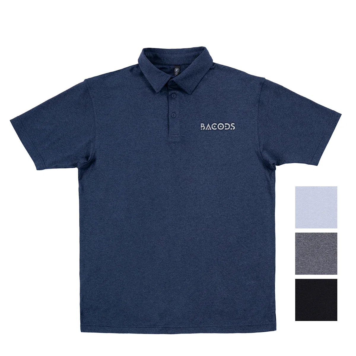 Collar and placket detail on the knit top
