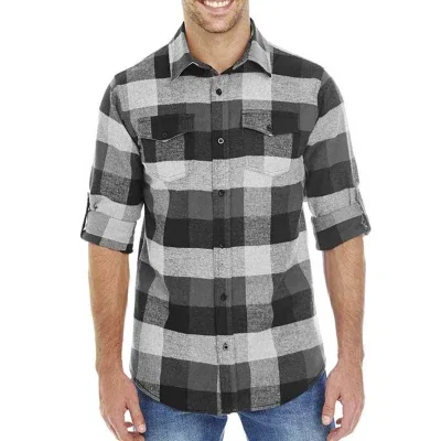 Blue plaid version laid flat with the collar open