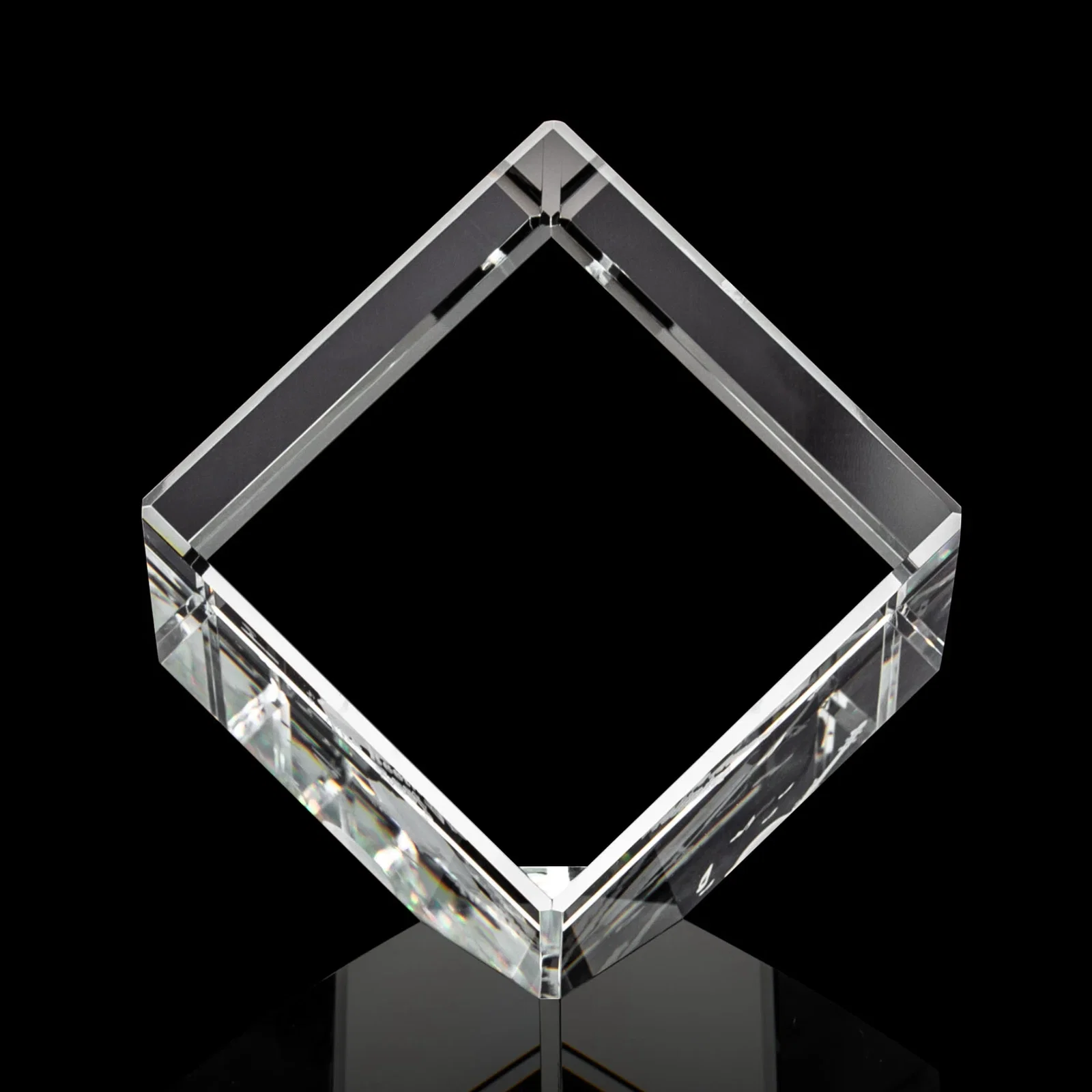 Personalized Beveled Crystal Cube Paperweight, 2.75"-5.625" in 4 Sizes, client appreciation gift for volunteer appreciation