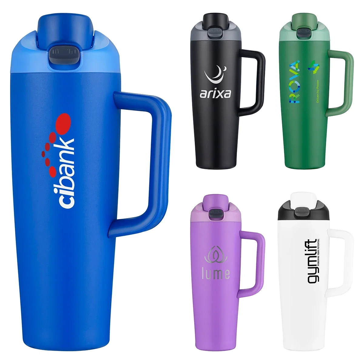 Custom Burton 30 oz Eco-friendly Vacuum Insulated Stainless Steel Mug, front view of the branded mug
