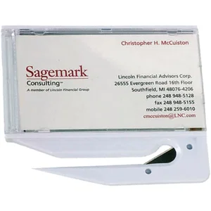 Business Card Letter Opener with Mirror