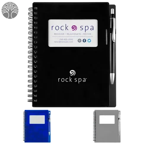 Custom EcoStone Notebook with Business Card Slot