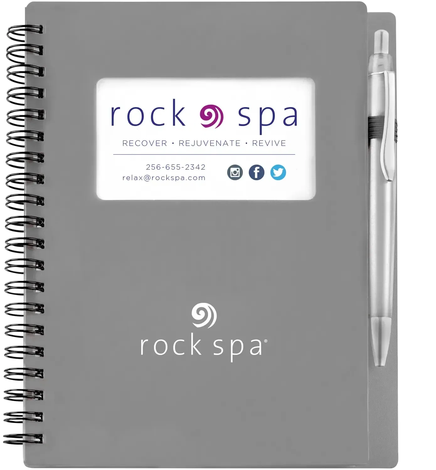 Custom EcoStone Notebook with Business Card Slot — view 2