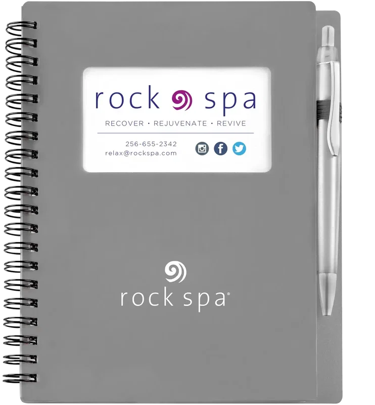 Custom EcoStone Notebook with Business Card Slot — view 2