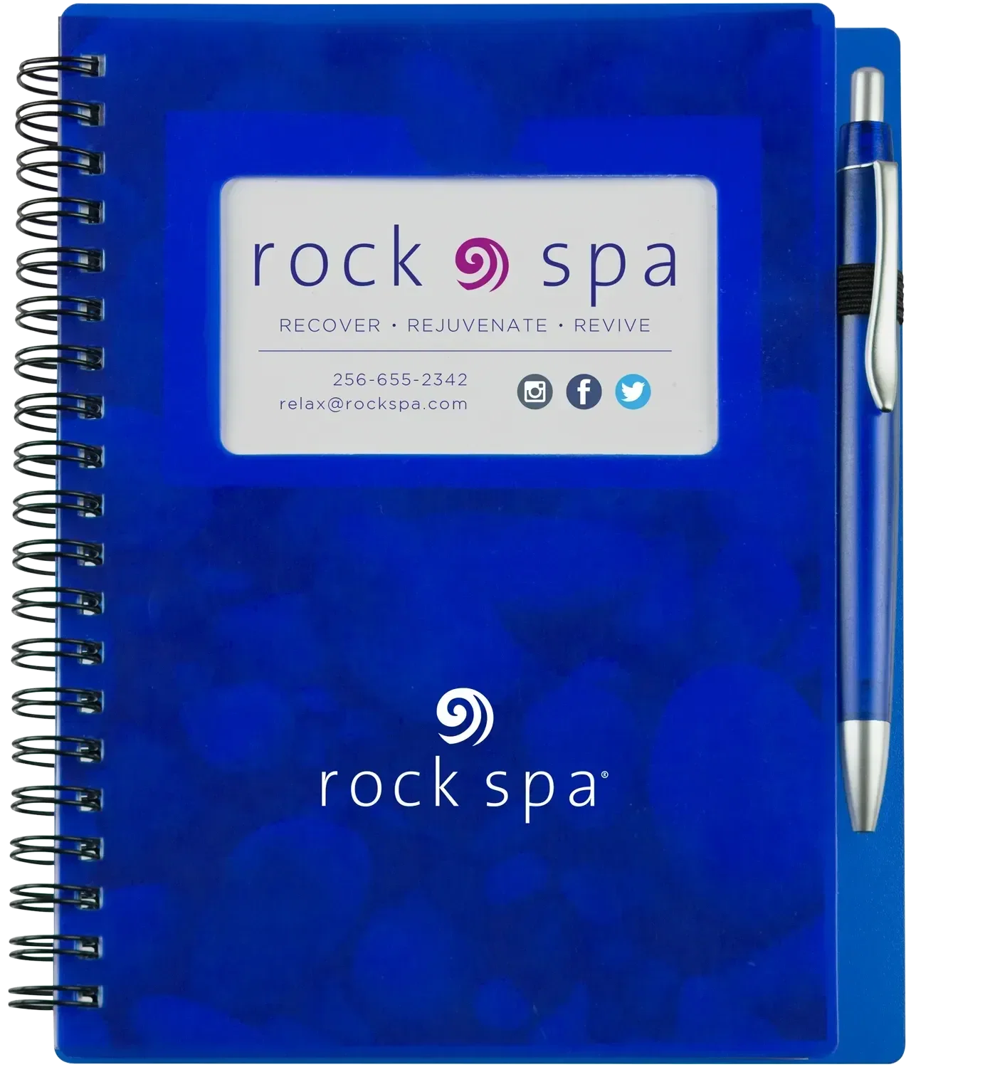 Custom EcoStone Notebook with Business Card Slot — view 3