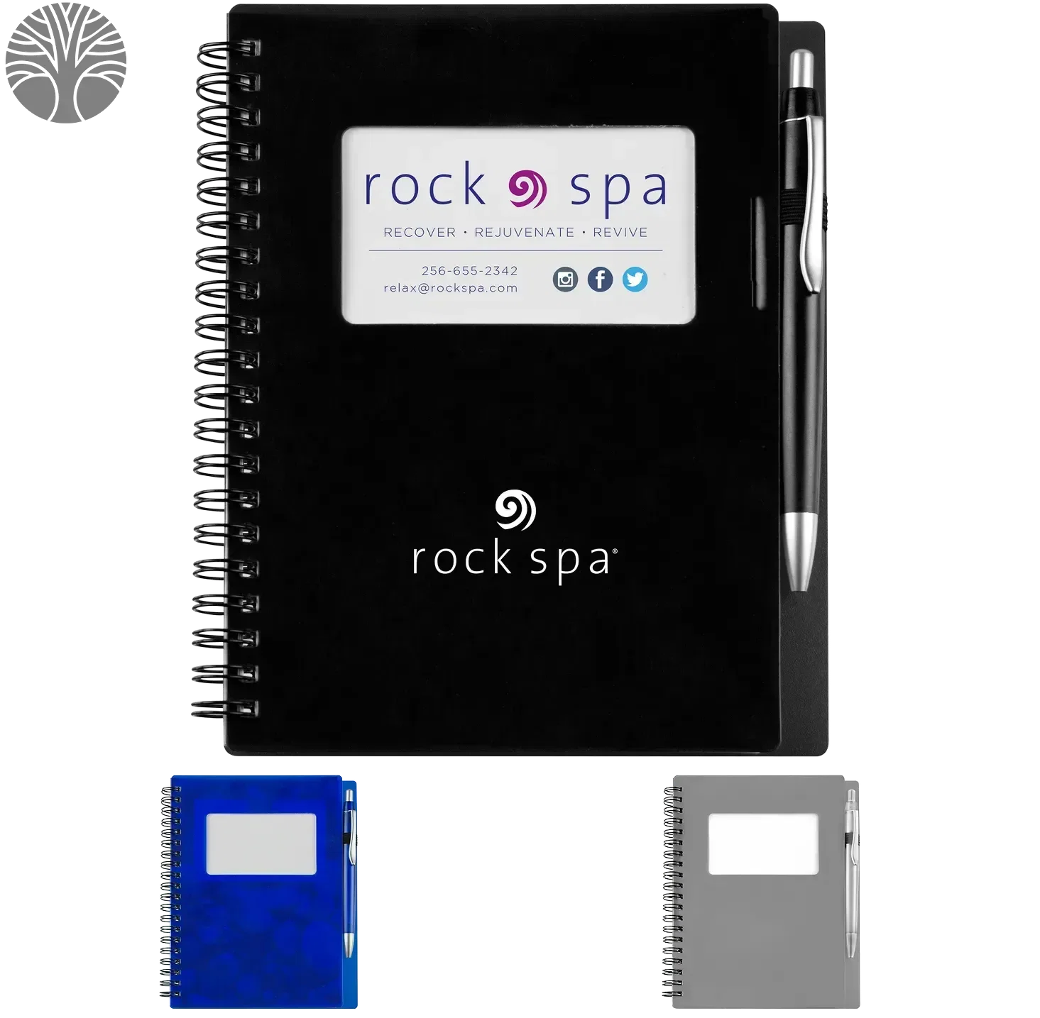 Custom EcoStone Notebook with Business Card Slot — view 4