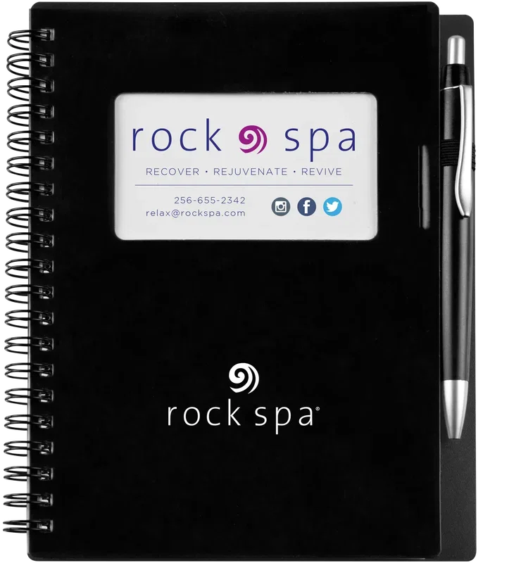 Custom EcoStone Notebook with Business Card Slot — view 5