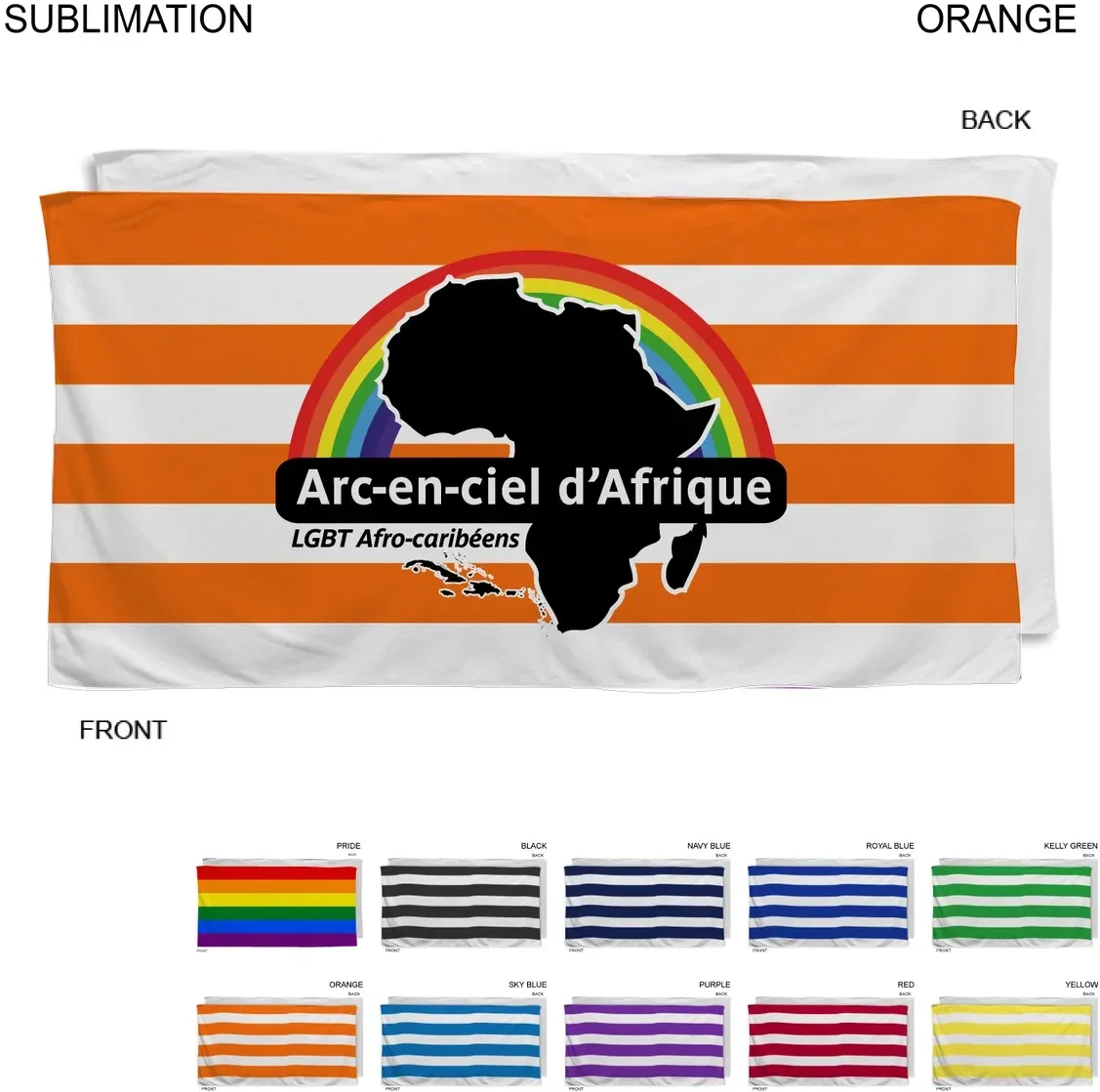 Cabana Stripe Sublimated, Absorbent Microfiber Dri-Lite Terry Beach, Shower Towel (30x60) — view 2