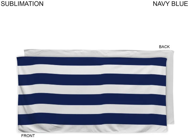 Cabana Stripe Sublimated, Absorbent Microfiber Dri-Lite Terry Beach, Shower Towel (30x60) — view 7