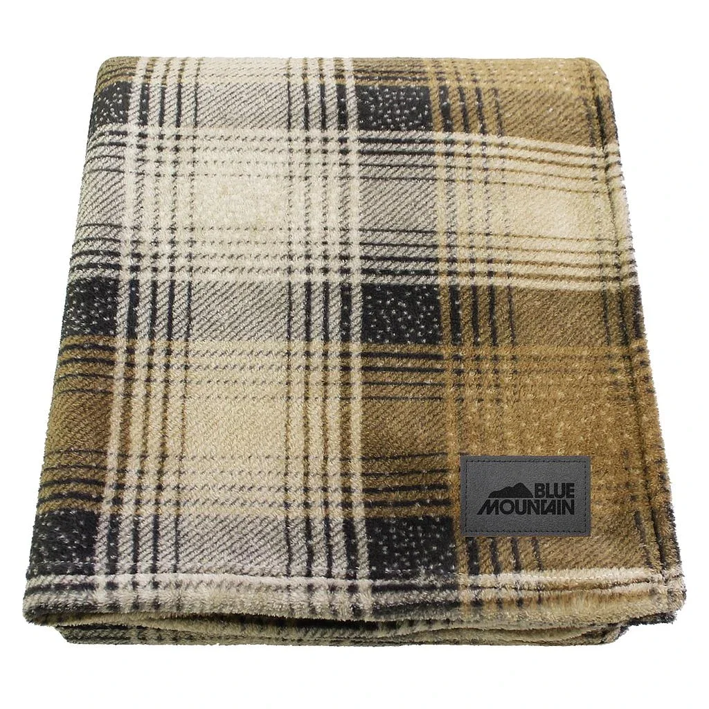 Imprinted Cabin Throw — Gray Plaid — view 4