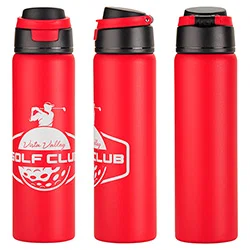 Cabrio 24 and 32 oz bottles side by side, custom branded promotional insulated water bottles