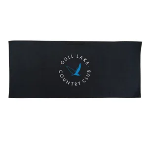 Caddy Waffle Weave Golf Towel, 17" x 40", Polyester with Sewn Strap