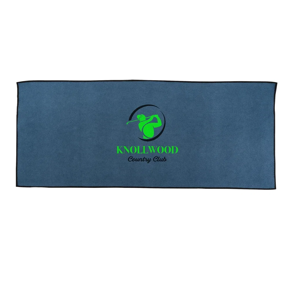 Caddy Waffle Weave Golf Towel — Navy Blue — view 3