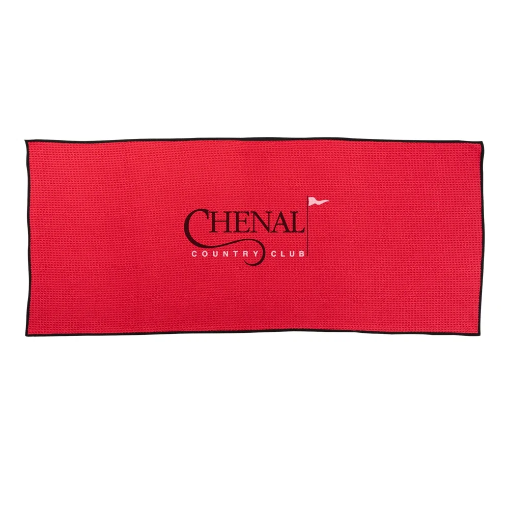 Caddy Waffle Weave Golf Towel — Red — view 4