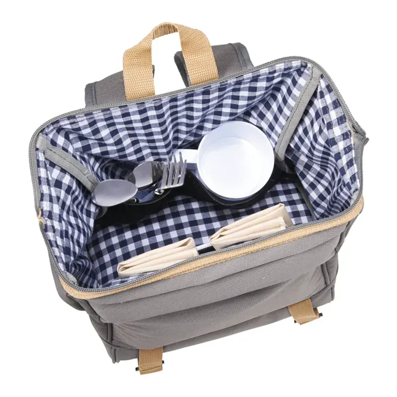 Custom Picnic Backpack Set for Two (11 Piece) — view 2