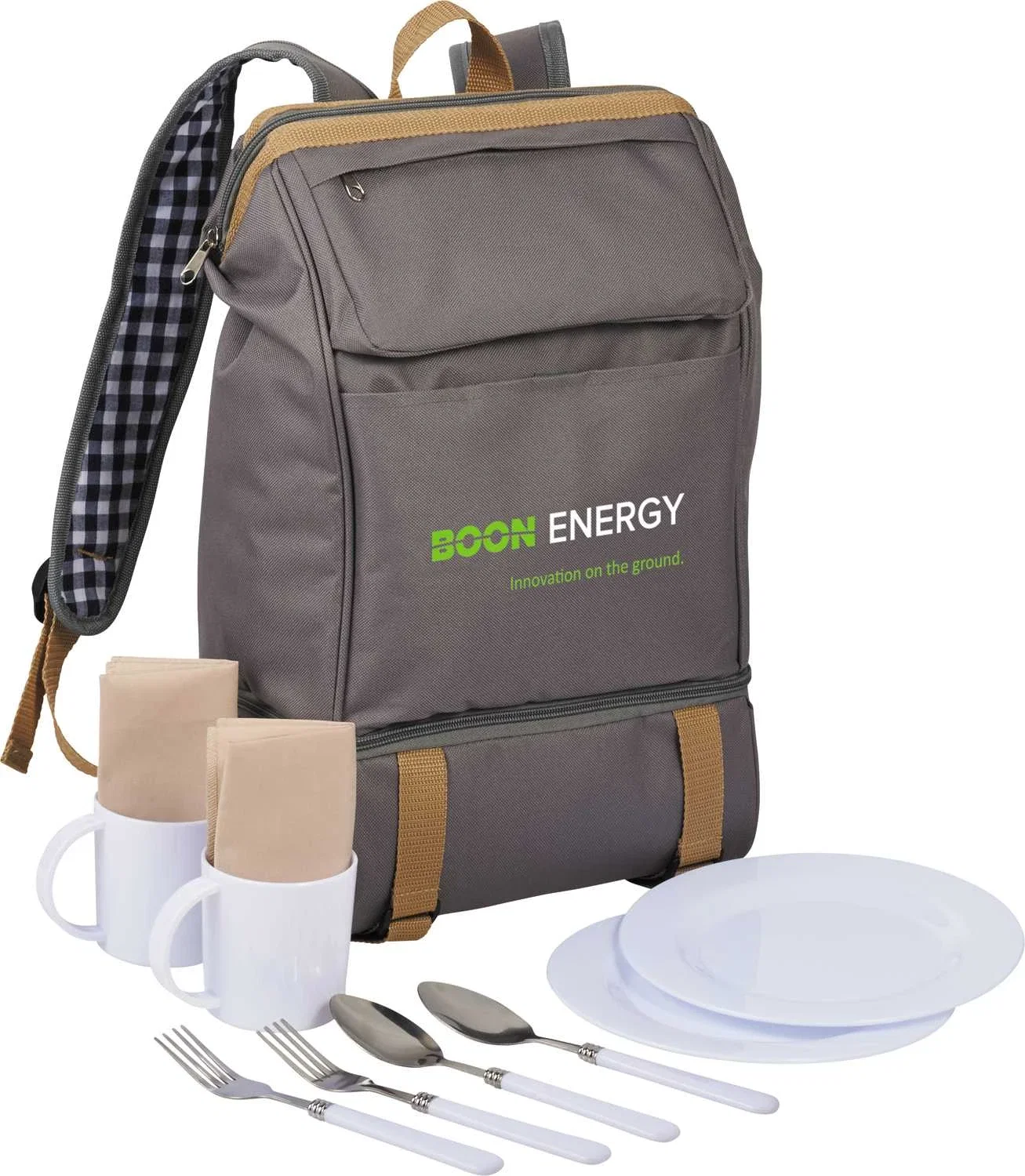Custom Picnic Backpack Set for Two (11 Piece) — view 24