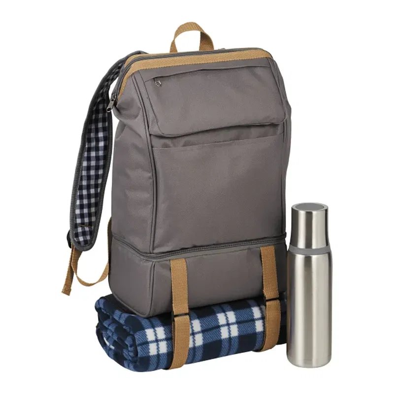 Custom Picnic Backpack Set for Two (11 Piece) — view 7
