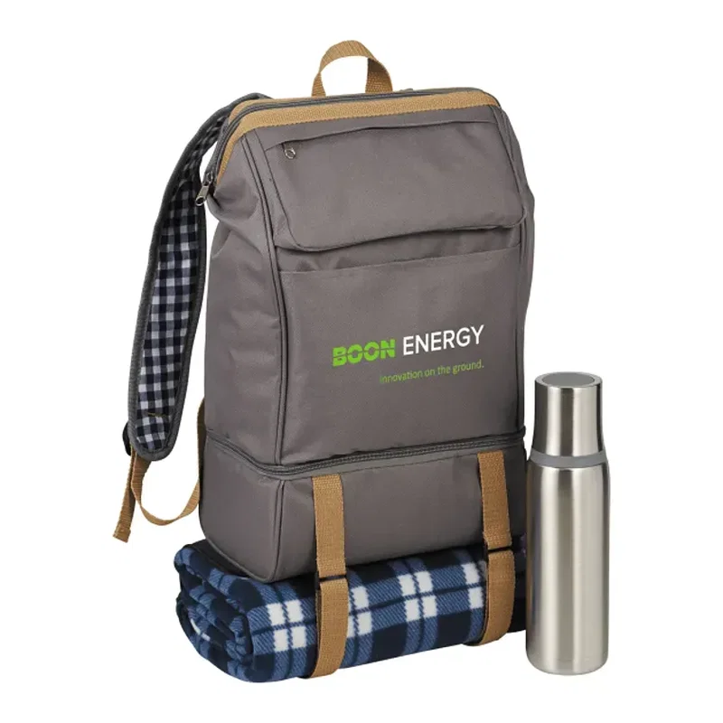 Custom Picnic Backpack Set for Two (11 Piece) — view 9