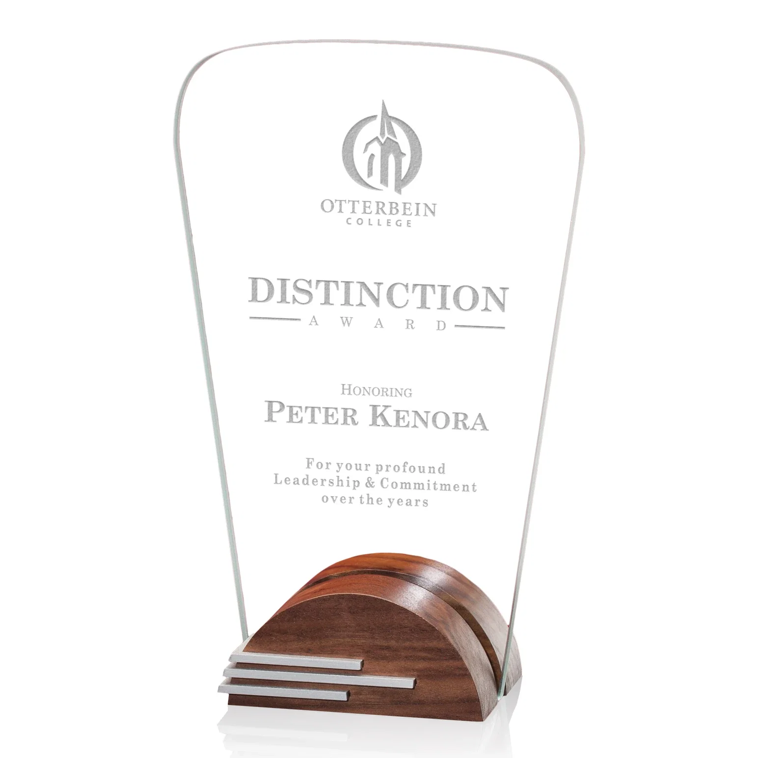 Calder Customizable Starfire and Black Walnut Promotional Award — view 2