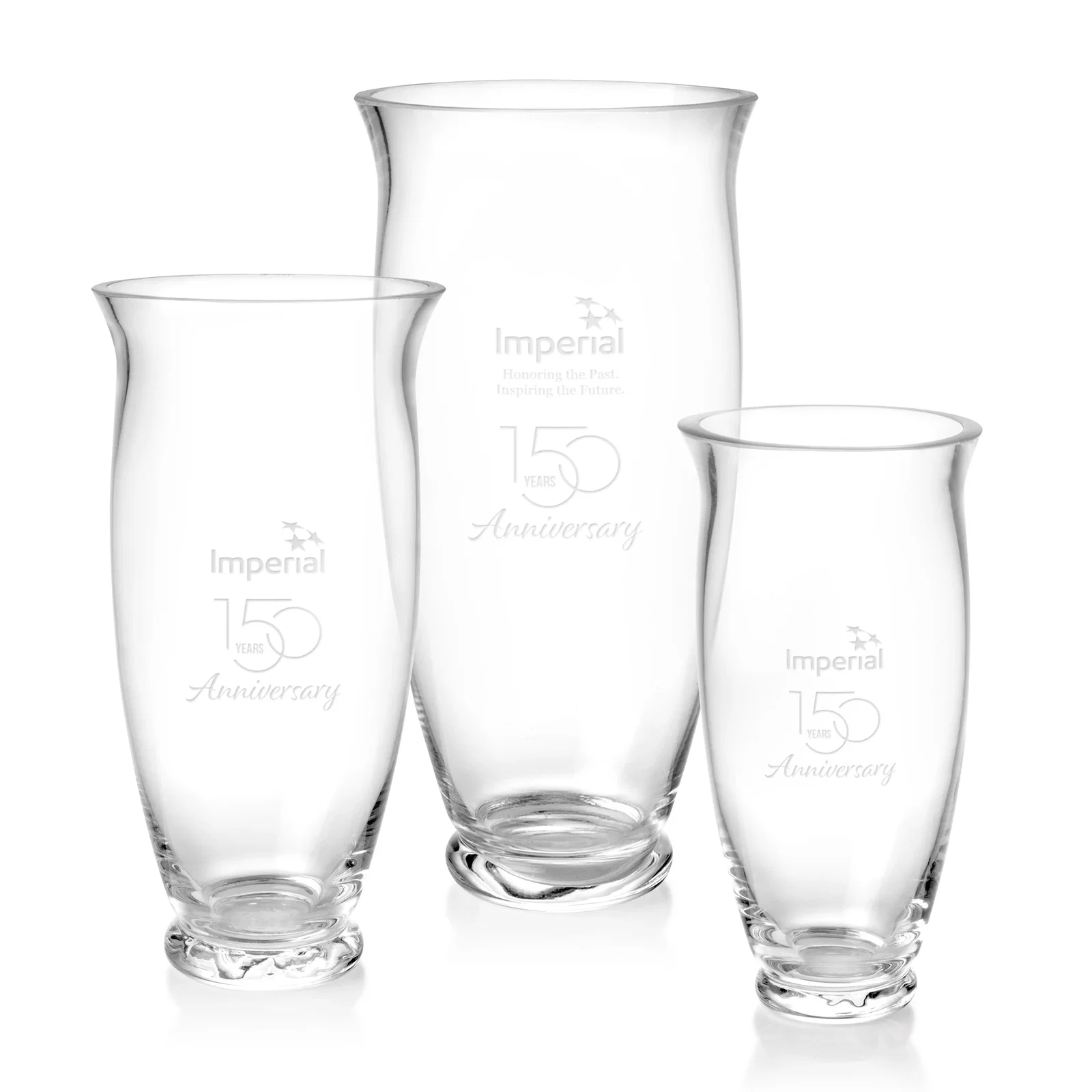 Custom Lead Free Crystalline Vase with Flowing Curved Contour for employee recognition