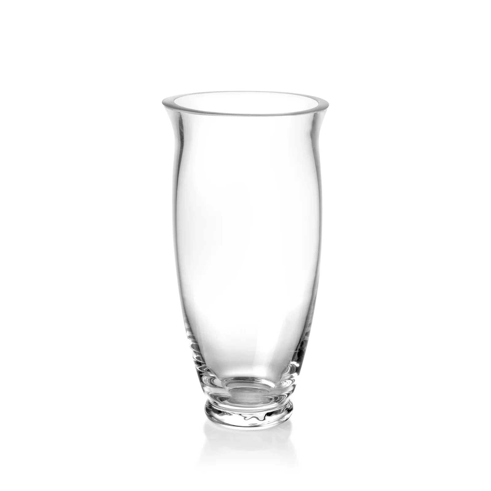 Custom Lead Free Crystalline Vase with Flowing Curved Contour for donor appreciation