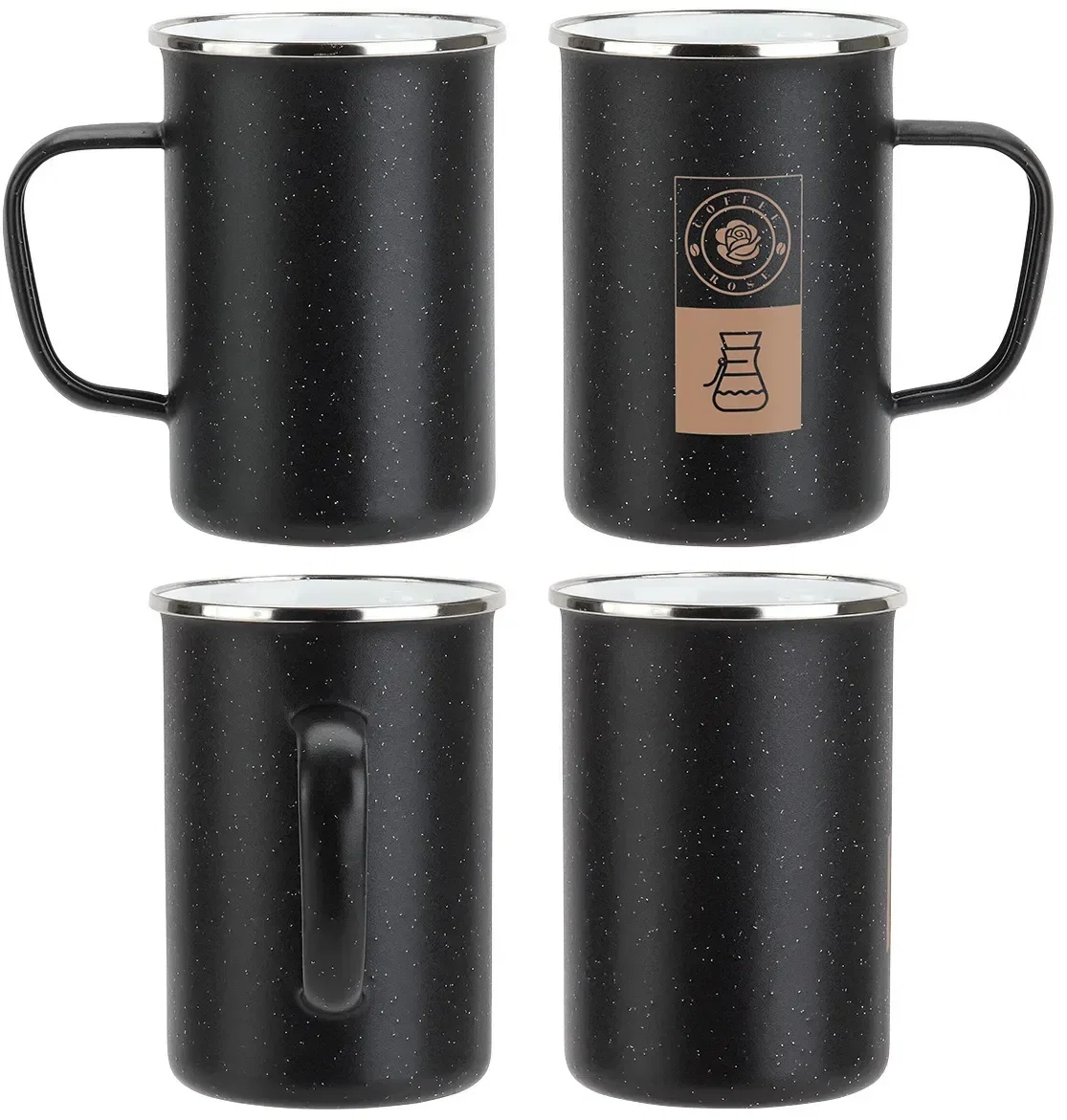 Branded Caldron 22 oz enamel camp mug, color option