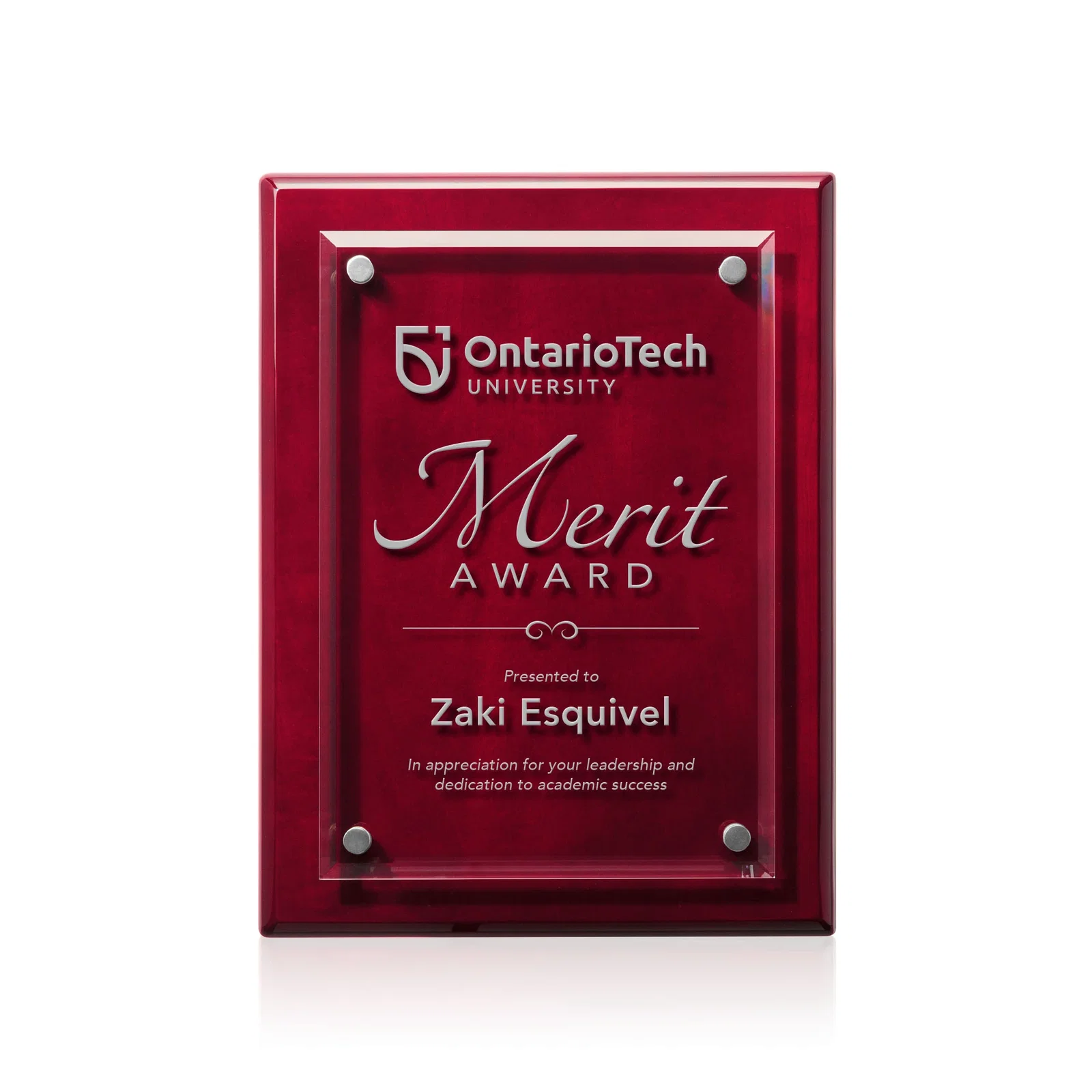 Personalized Starfire Crystal Wall Plaque with Drop Shadow Backing for team milestone celebrations