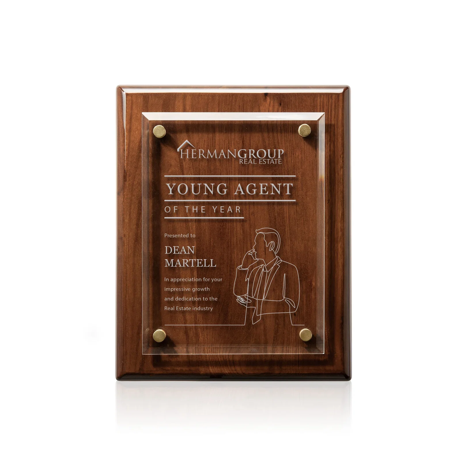 Promotional Starfire Crystal Wall Plaque with Drop Shadow Backing for donor appreciation