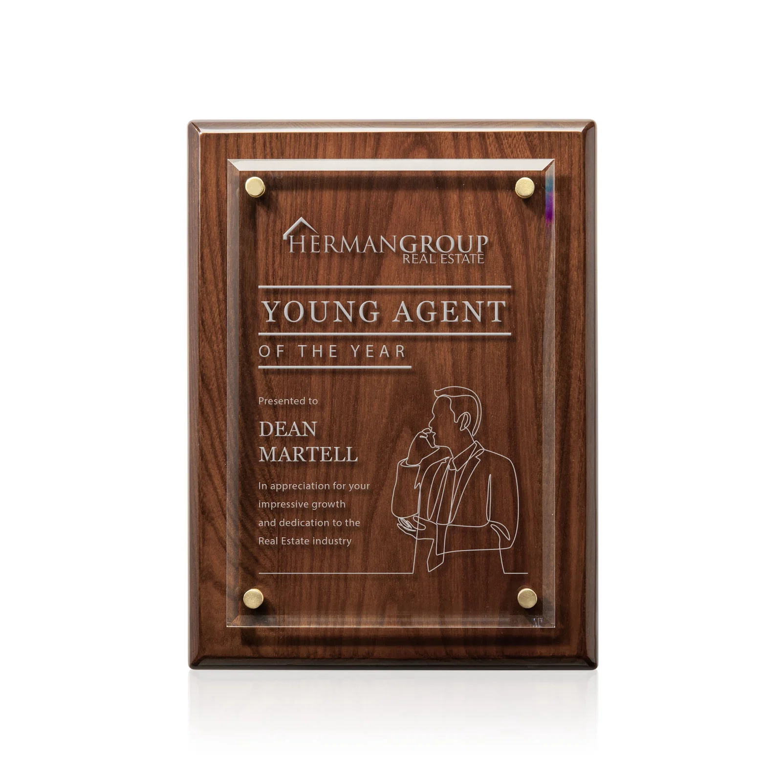 Promotional Starfire Crystal Wall Plaque with Drop Shadow Backing for graduation ceremonies