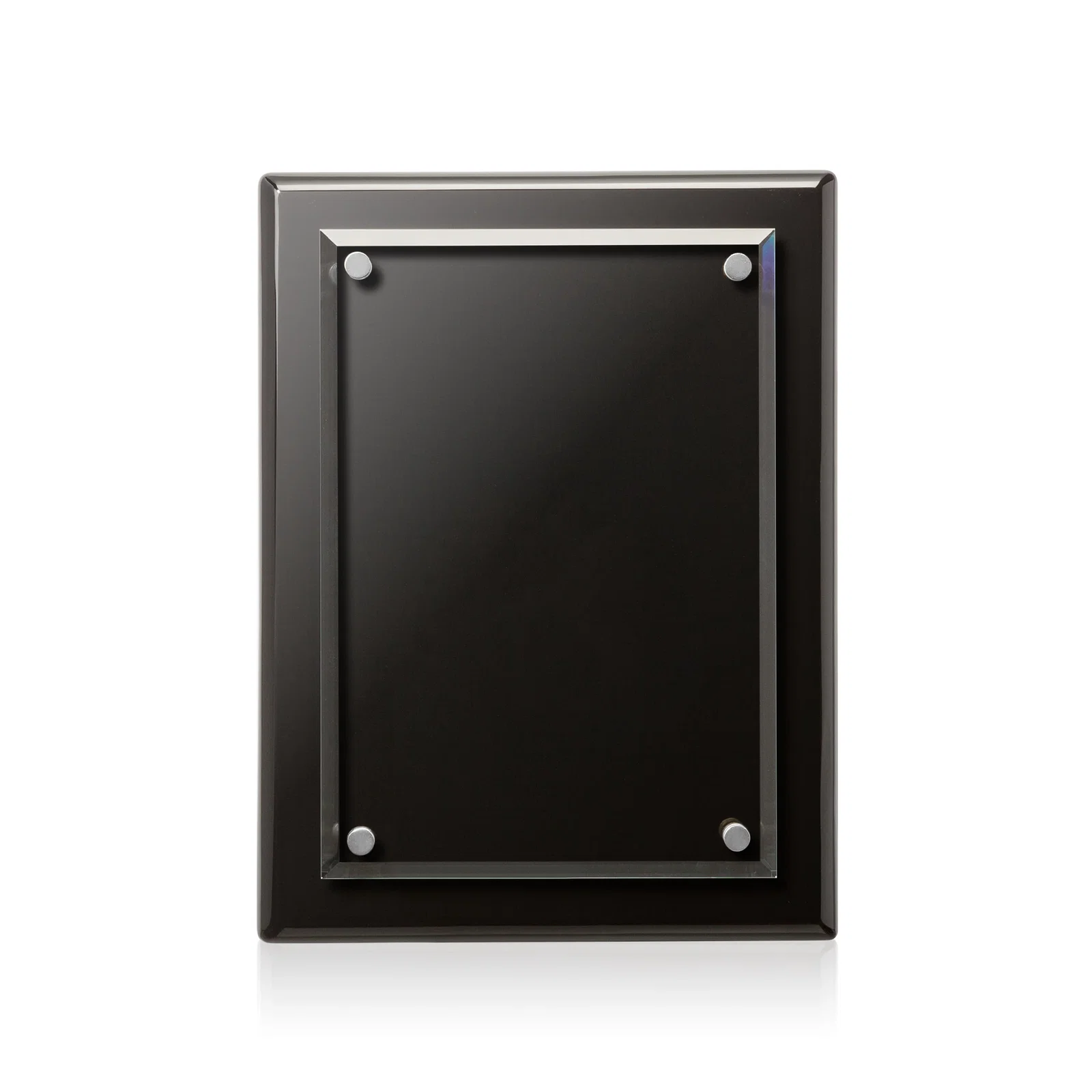 Custom printed Starfire Crystal Wall Plaque with Drop Shadow Backing for sales achievement awards