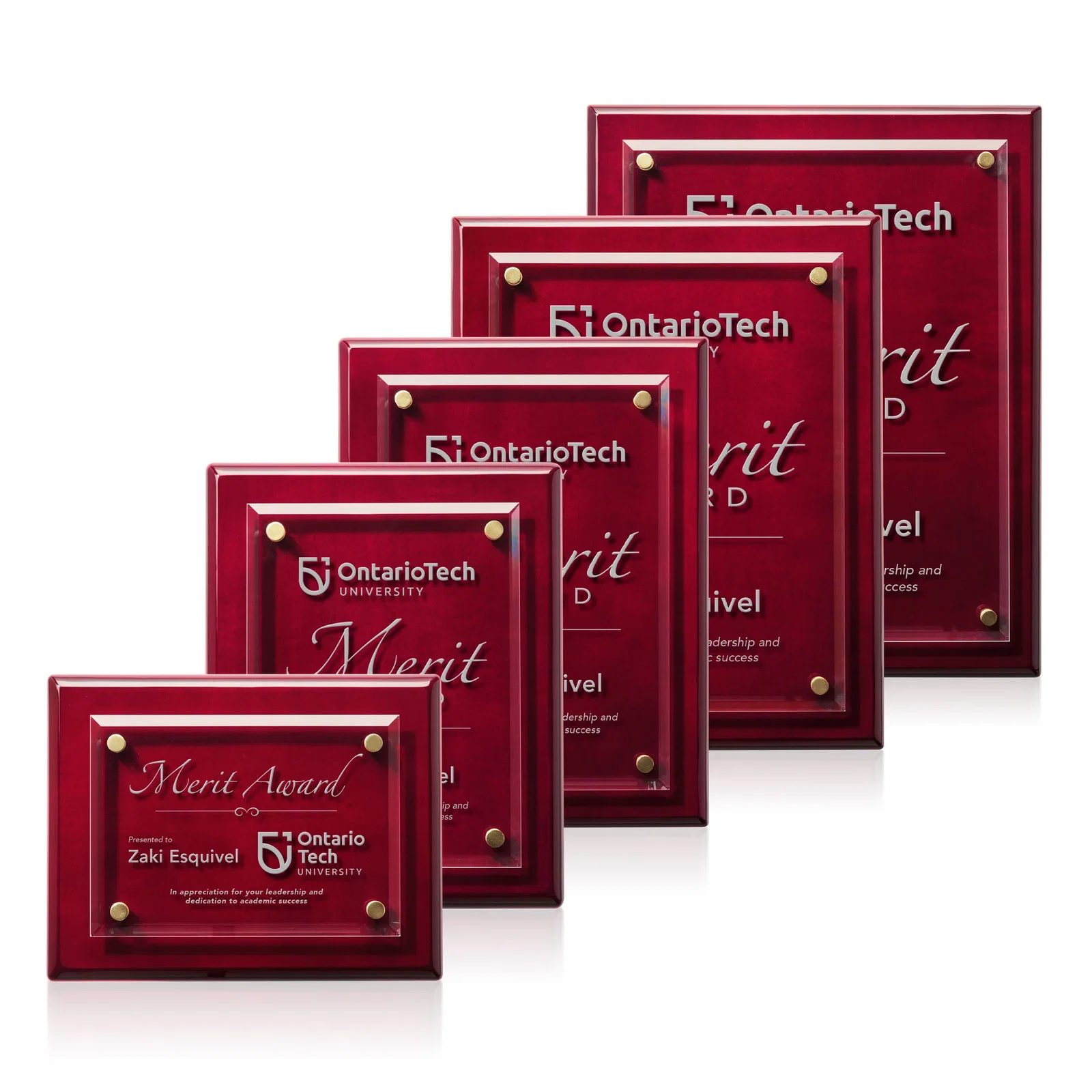 Custom Starfire Crystal Wall Plaque with Drop Shadow Backing for graduation ceremonies