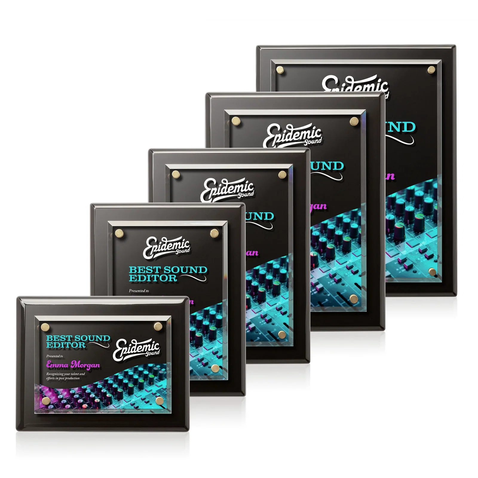 Personalized Beveled Starfire Crystal Plaque That Hangs Either Orientation for service anniversary gifts
