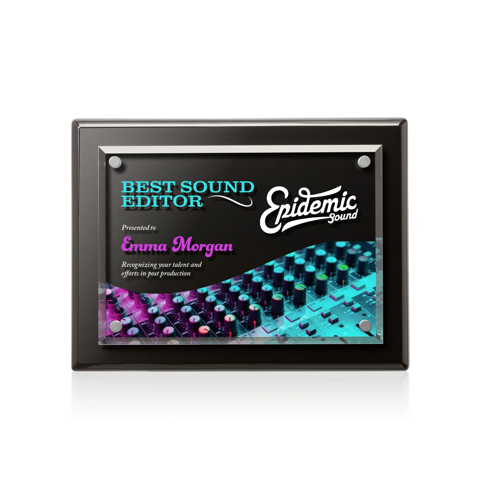 Promotional Beveled Starfire Crystal Plaque That Hangs Either Orientation for sales achievement awards
