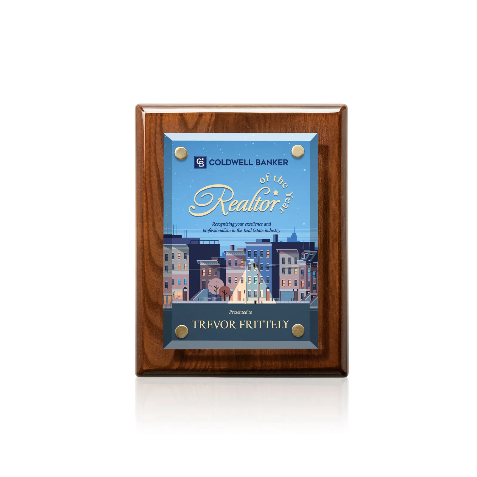 Promotional Beveled Starfire Crystal Plaque That Hangs Either Orientation for team milestone celebrations