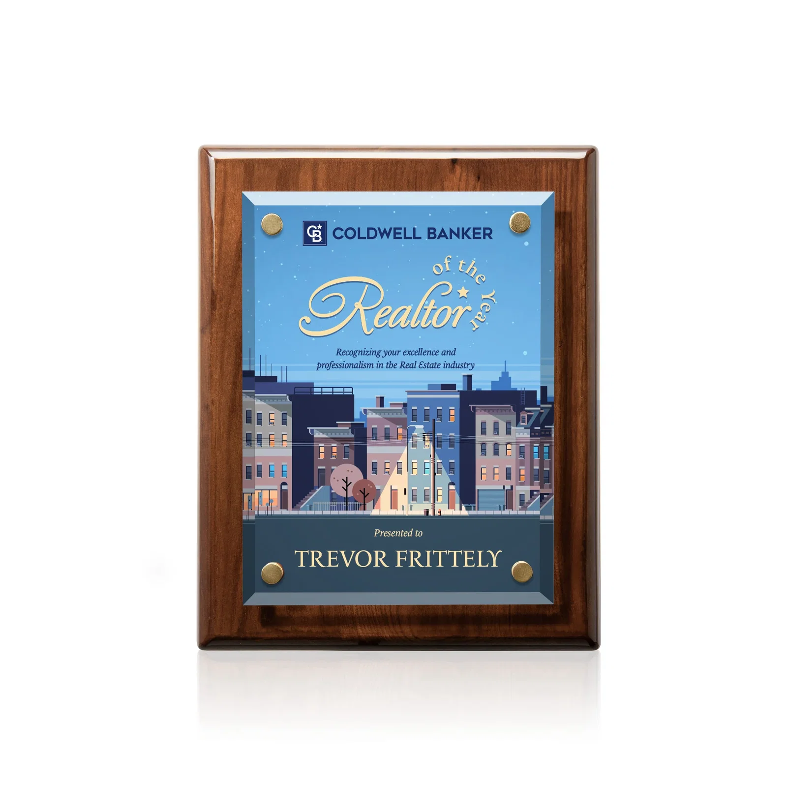 Promotional Beveled Starfire Crystal Plaque That Hangs Either Orientation for donor appreciation