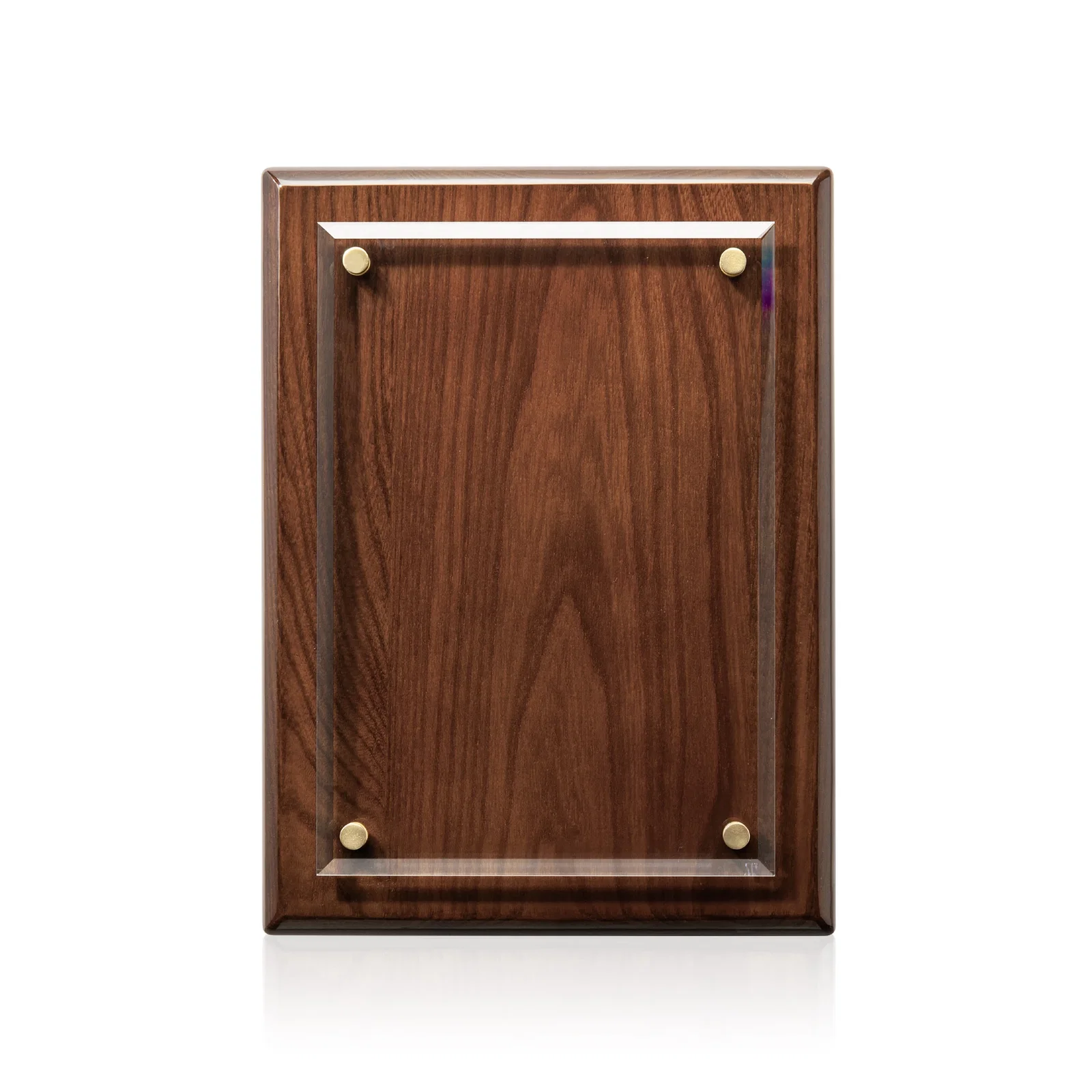 Customized Beveled Starfire Crystal Plaque That Hangs Either Orientation for dealer and partner awards