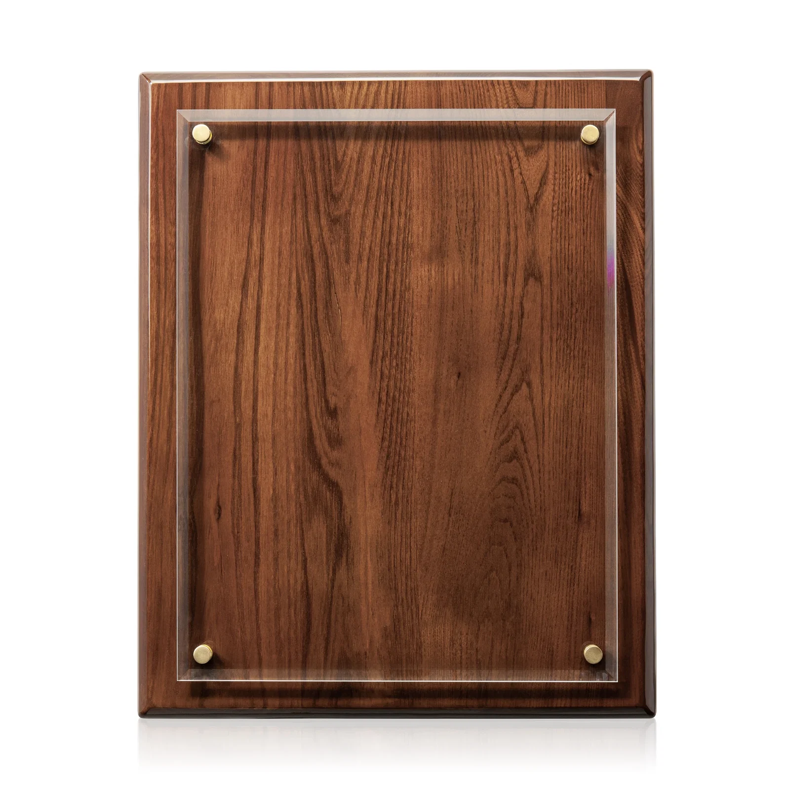 Custom engraved Beveled Starfire Crystal Plaque That Hangs Either Orientation for employee recognition