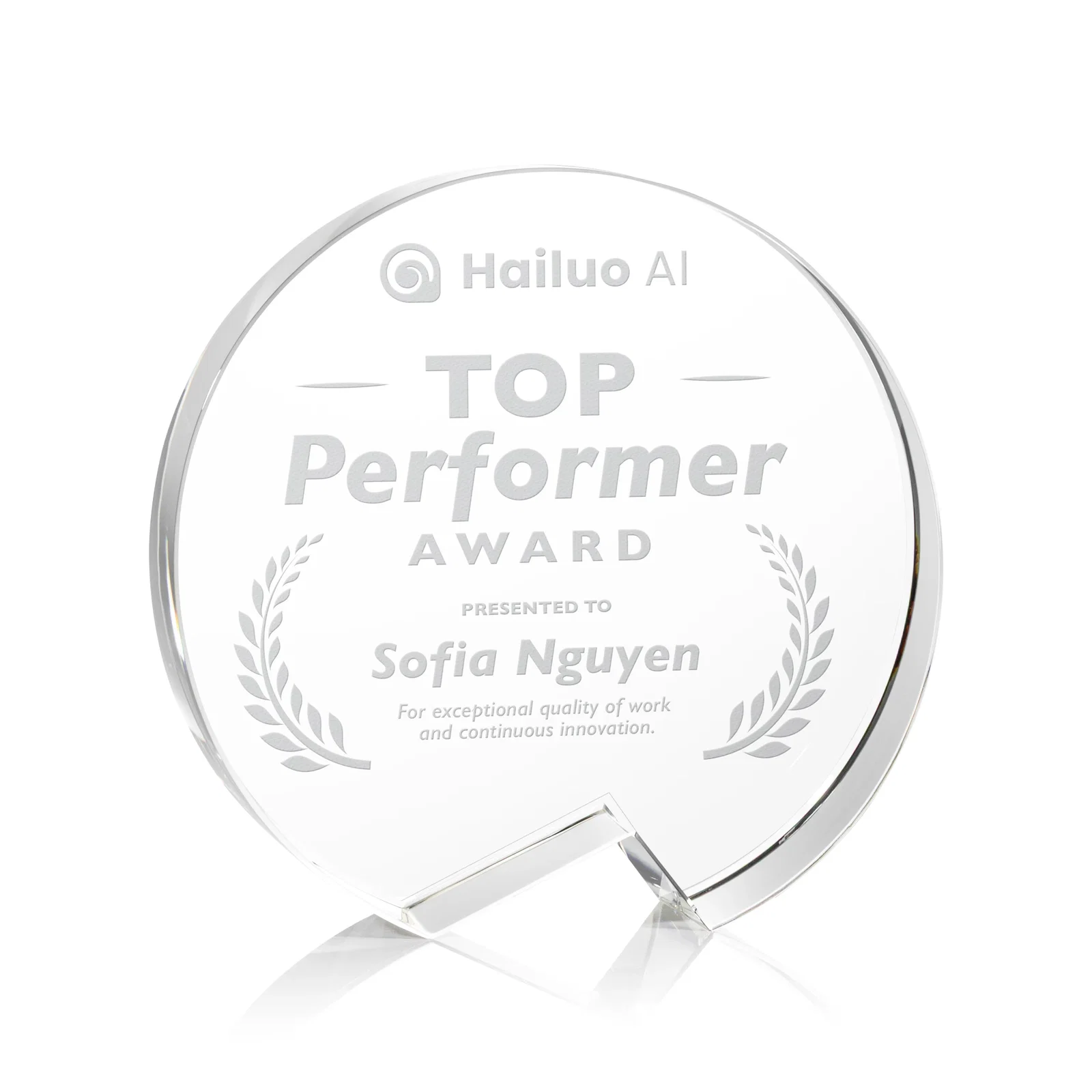 Custom Callaway Crystal Achievement Award
