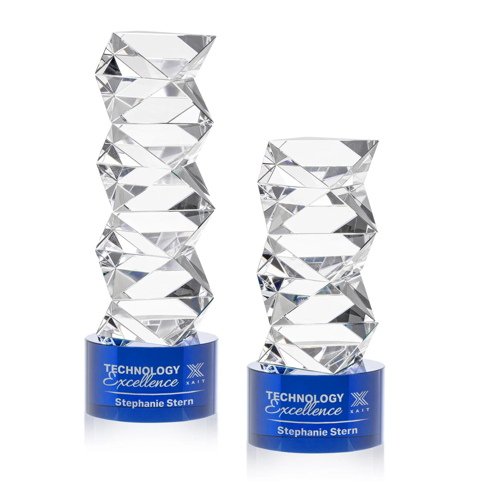 Custom Optical Crystal Tower Award, awards for volunteer appreciation